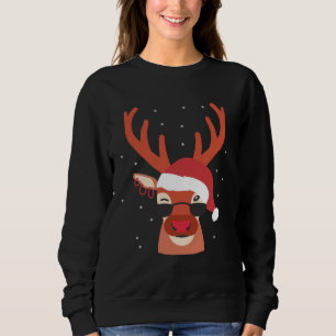 Cool Reindeer X Mas Christmas Animals Sweatshirt