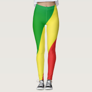Cool Republic Of The Congo Flag Fashion Leggings
