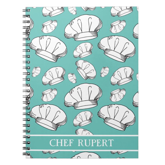 Cool Restaurant Chef Hats and Home Cook Notebook (Front)