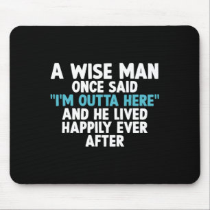 Cool Retirement Art For Men Father Grandpa Retiree Mouse Pad
