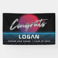 Cool Retro 80's Synthwave New Wave Grad Party