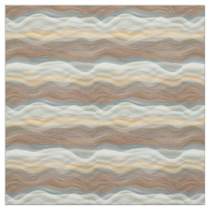 Cool Retro Abstract Artistic Waves Pattern Fabric
