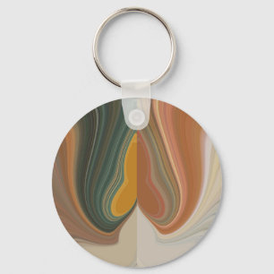 Cool Retro Abstract Graphic colorful Matata strand Key Ring