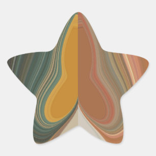 Cool Retro Abstract Graphic colourful Matata stran Star Sticker