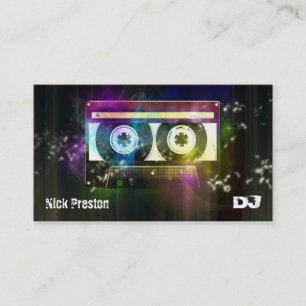 Cool Retro Audio Cassette DJ Professional Business Card