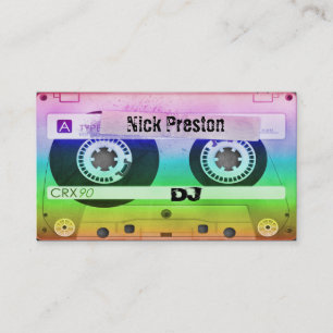 Cool Retro Audio Cassette DJ Professional Business Card
