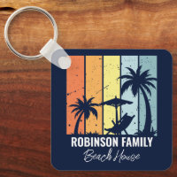 Cool Retro Beach House Custom Navy Blue