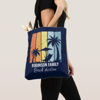 Cool Retro Beach Vacation Custom Navy Blue