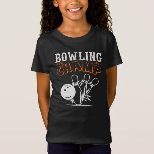 Cool Retro Bowling Champ Sport Girls' T-Shirt