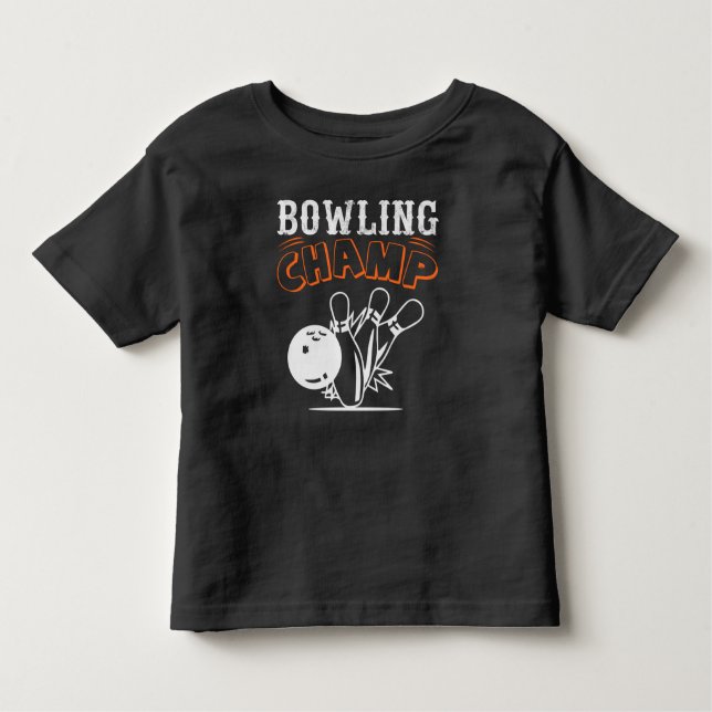 Cool Retro Bowling Champ Sport Toddler Toddler T-Shirt (Front)