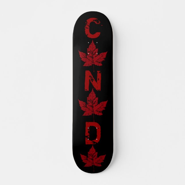 Cool Retro Canada Skateboard Vintage Maple Leaf (Front)