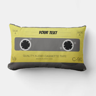 Cool Retro cassette Design Lumbar Cushion