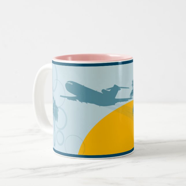 Cool Retro Commercial Airliner Mug (Front Left)