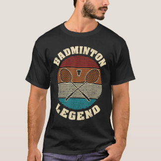 Cool Retro Crossing Rackets Badminton Legend Badmi T-Shirt