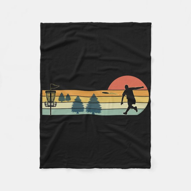 Cool Retro Disc Golf Sport  Fleece Blanket (Front)