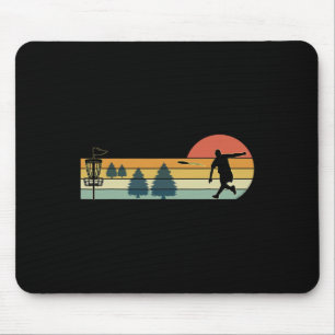 Cool Retro Disc Golf Sport  Mouse Pad