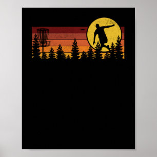 Cool Retro Disc Golf Sport Poster