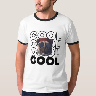 Cool Retro Dog Ringer T‑Shirt 🐶 | Freefit Casual T-Shirt