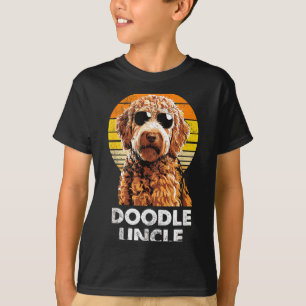 Cool Retro Doodle Uncle Funny Vintage Dog Owner  T-Shirt