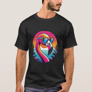 Cool Retro Flamingo in Sunglasses Funny Flamingo T-Shirt