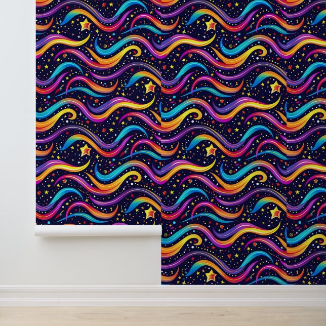 cool retro galaxy tiled pattern kids  wallpaper (Application)