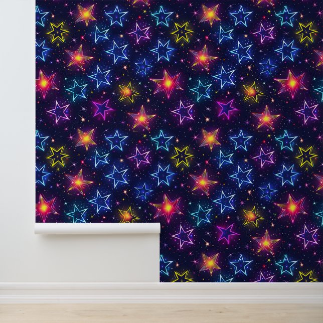 cool retro galaxy tiled pattern wallpaper (Application)