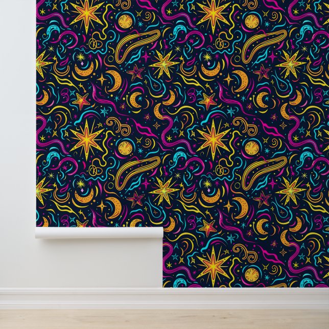 cool retro galaxy tiled pattern  wallpaper (Application)