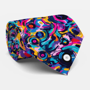 Cool retro graffiti pattern tiled  tie