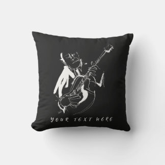 Cool Retro Guitarist Custom Name(名入れ対応) Cushion