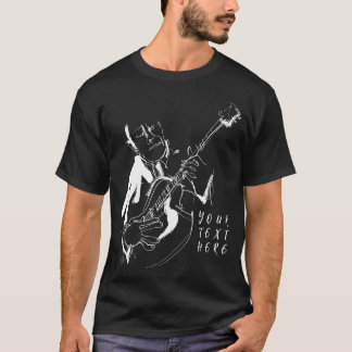Cool Retro Guitarist Custom T-Shirt