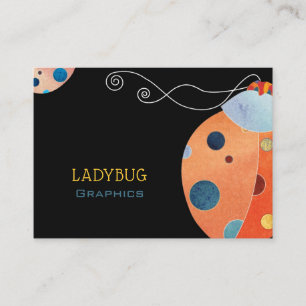 Cool Retro Ladybug Business Card