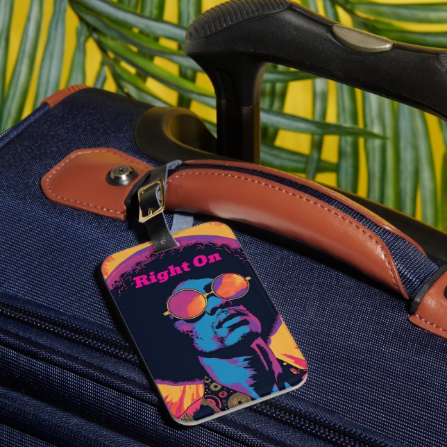 Cool/Retro Luggage Tag (Front Insitu 1)