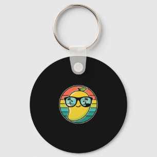 Cool Retro Mango Fruit Costume Sungles Tropical Be Key Ring