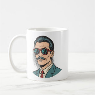 Cool Retro Moustache Man Mug