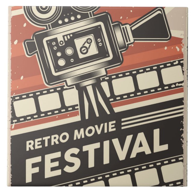 Cool retro movie theatre  tile (Front)