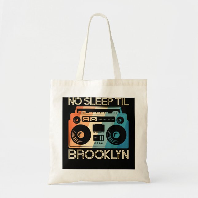 Cool Retro No Sleep Til Brooklyn, Old School Porta Tote Bag (Front)