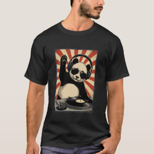 Cool Retro Panda DJ Funny Pandas Music Men Women K T-Shirt