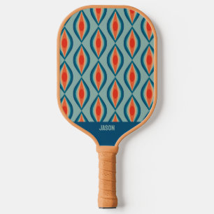 Cool Retro Pattern Pickleball Paddle