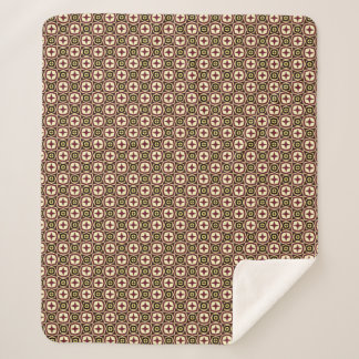 Cool Retro Pattern Sherpa Blanket