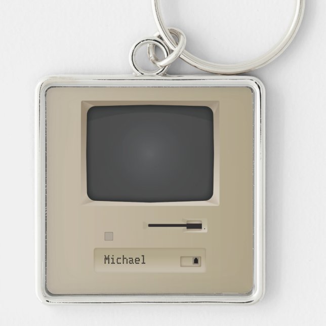 Cool Retro PC Computer Key Ring (Front)