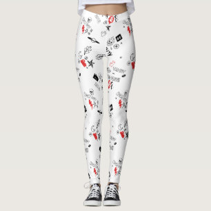 Cool Retro Punk Rock pattern Leggings