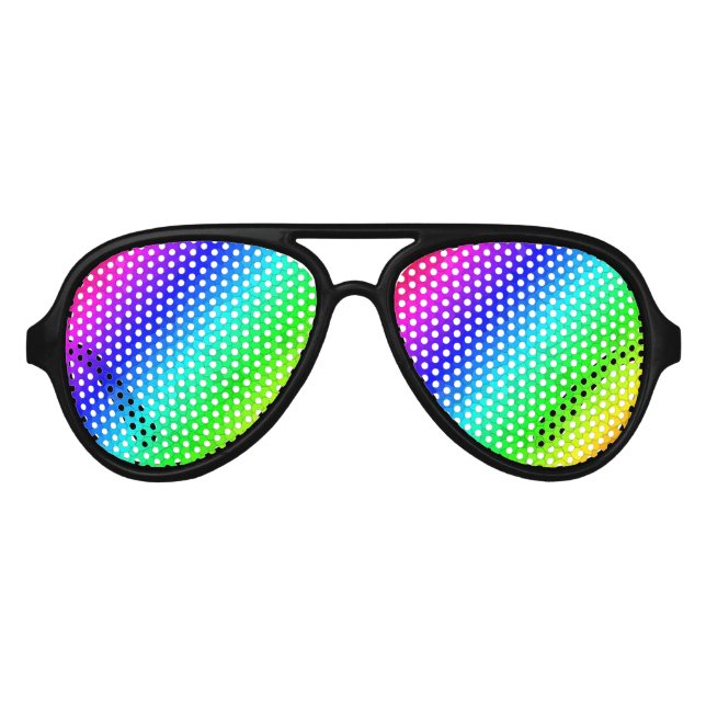 Cool retro rainbow colour gradient party shades (Front)