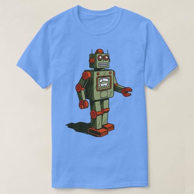 Cool Retro Robot T-Shirt (Design Front)