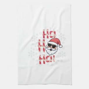 Cool Retro Santa Christmas Oven Mitt Se Tea Towel