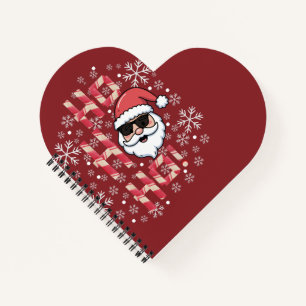 Cool Retro Santa Christmas Serving Tray Notebook