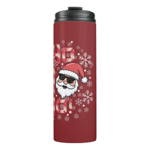 Cool Retro Santa Christmas Serving Tray Thermal Tumbler