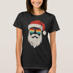 Cool Retro Santa Claus with Sunglasses Funny T-Shirt