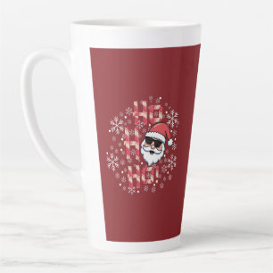 Cool Retro Santa Sunglasses Candy Cane Ho Ho Ho Latte Mug