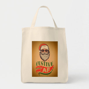 Cool Retro Santa Tote Bag