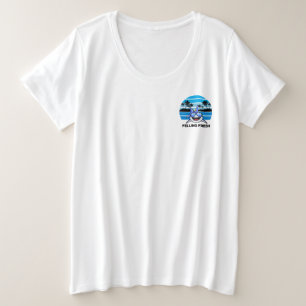 Cool Retro Shark with Sunglasses Plus Size T-Shirt